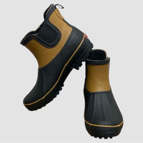 chooka Shoes - Chooka Waterproof Fleece Lined Duck Boots – Black Tan Women’s 9